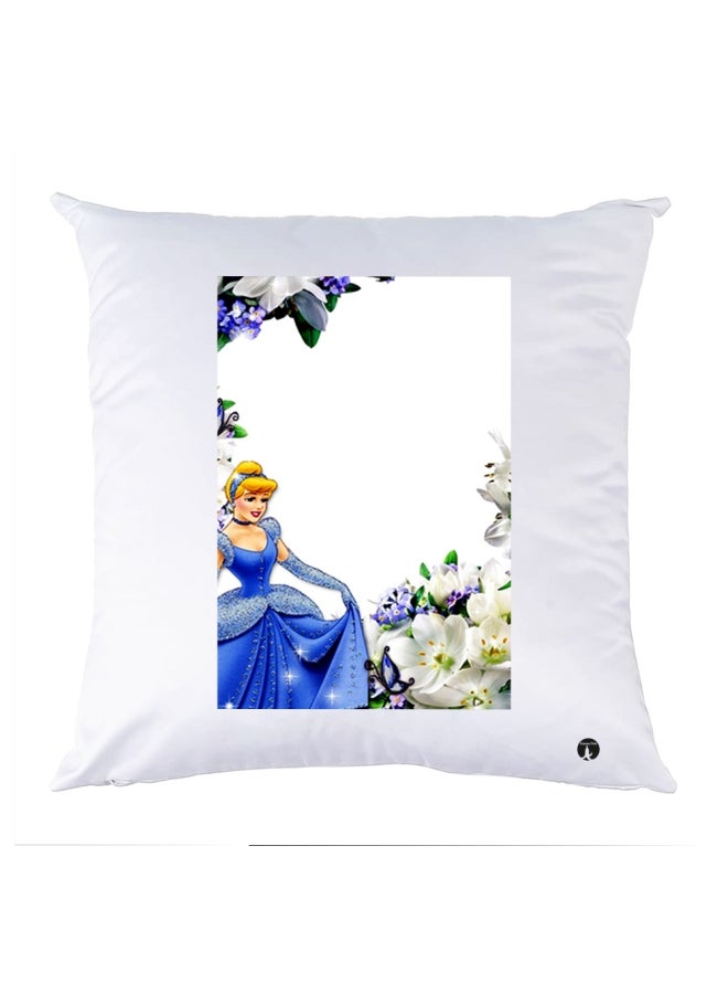 BP Printed Decorative Pillow White/Blue 30x30cm
