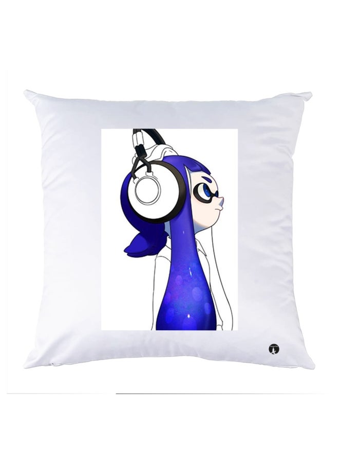 BP Printed Decorative Pillow White/Blue/Black 30x30cm