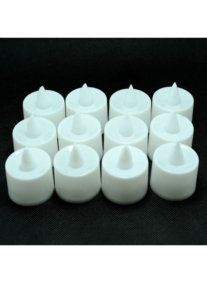 12-Piece Electric LED Flameless Tealight Candles Set Multicolour - Image 4