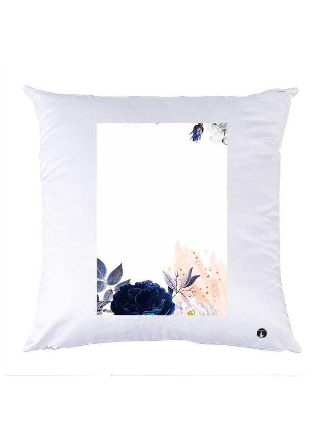 بي بي وسادة زينة مطبوعة أبيض/أزرق/وردي 30x30سم