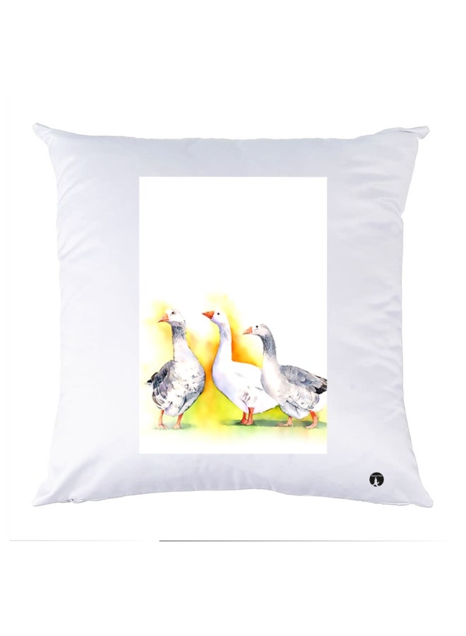 BP Printed Decorative Pillow White/Yellow/Blue 30x30cm