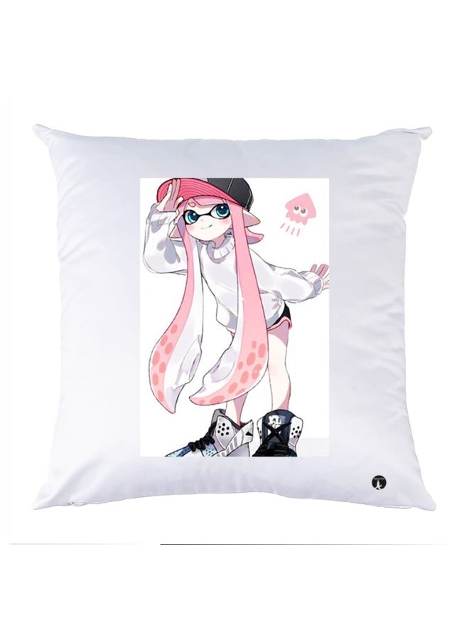 BP Printed Decorative Pillow White/Pink/Black 30x30cm