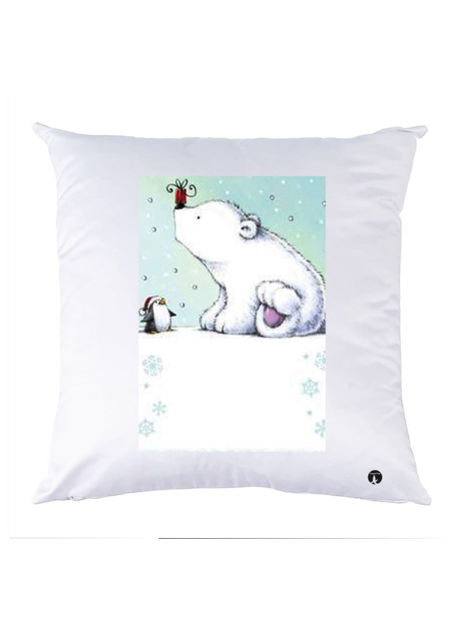 BP Printed Decorative Pillow White/Blue/Grey 30x30cm
