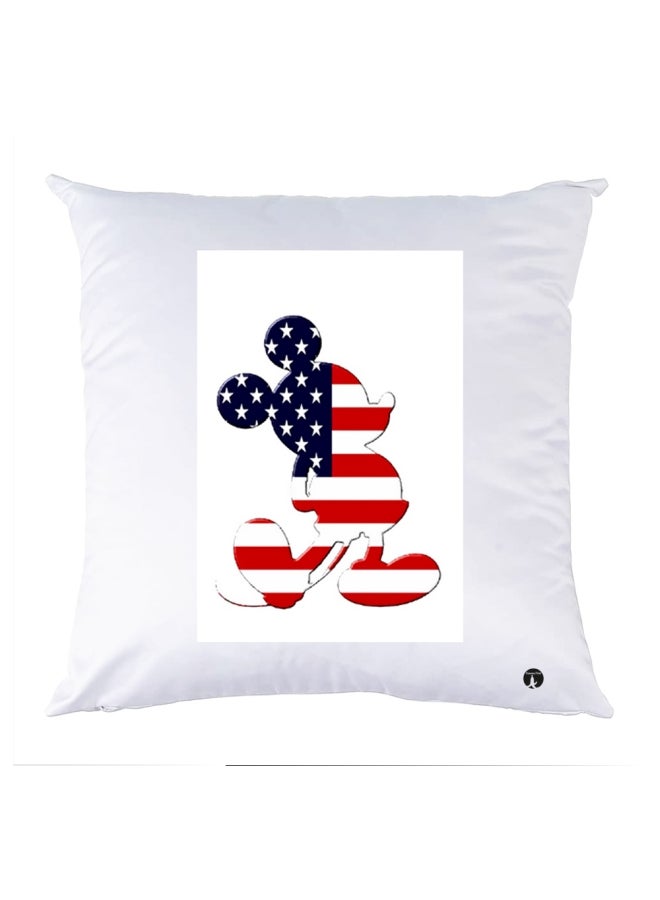 BP Printed Decorative Pillow White/Red/Blue 30x30cm