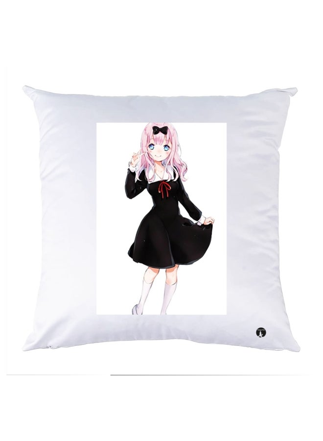 BP Printed Decorative Pillow White/Black/Pink 30x30cm