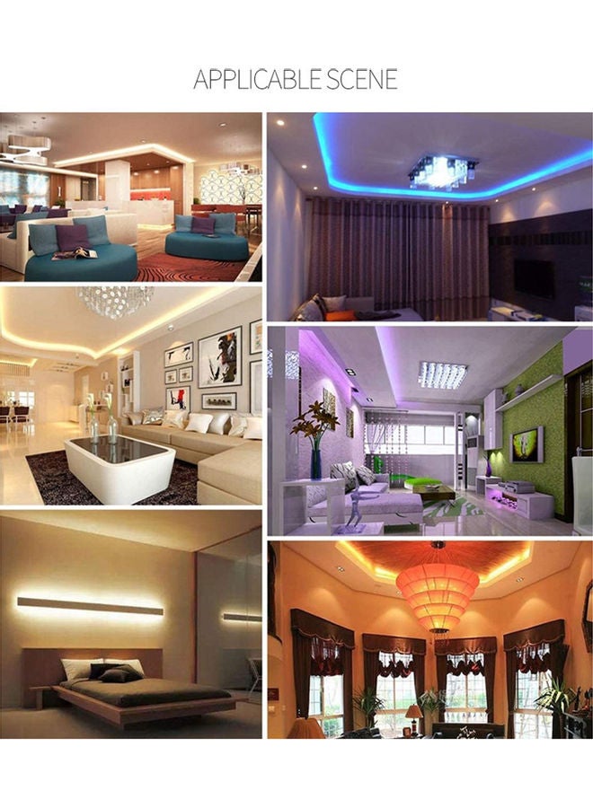شريطُ إضاءة LED يعملُ بتقنية البلوتوث، ويمكن التحكم فيه عن طريق التطبيقِ . متعدد الألوان - Image 4