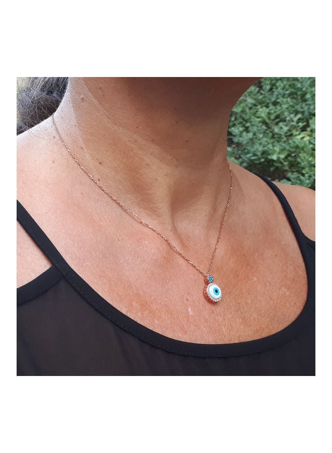 ألوان قلادة من الفضة بتصميم عين الحسد - Image 5