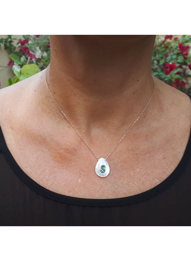 ألوان قلادة من الفضة بدلاية على شكل حرف S - Image 3