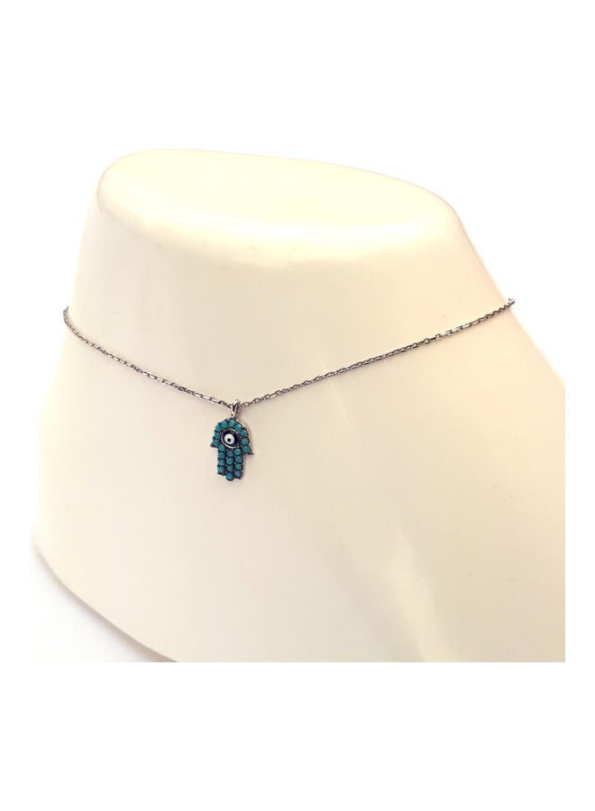 ألوان خلخال طويل من الفضة . - Image 2