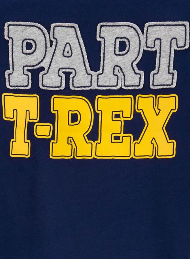 carter's 2-Piece Part T-Rex Printed Tee And Dino Jogger Set Blue/Grey/Yellow - Image 2