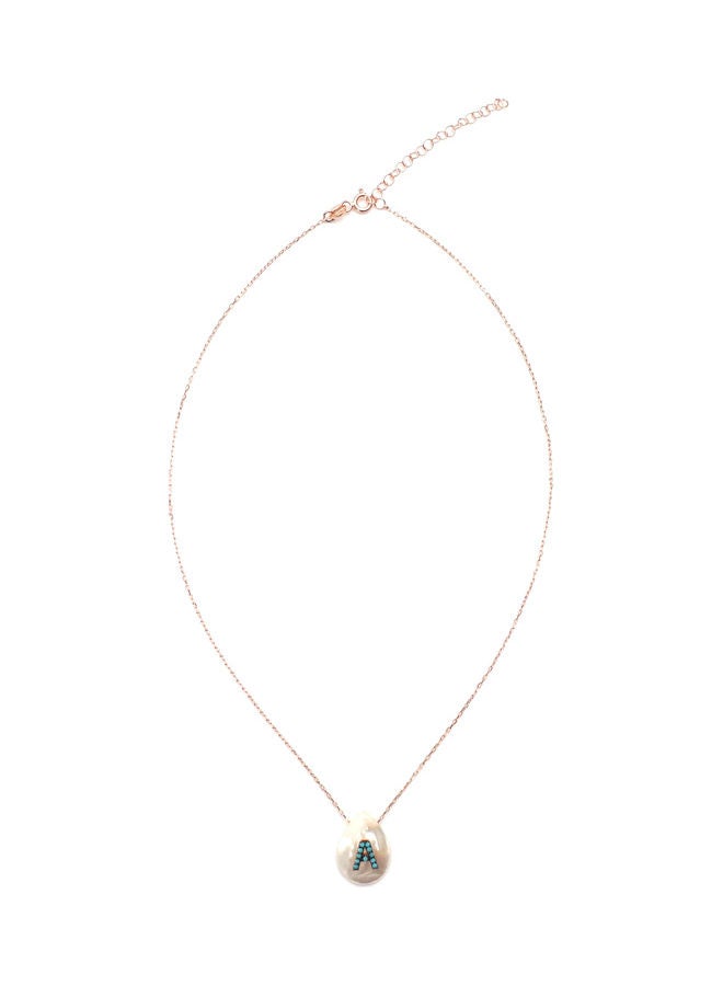 ألوان قلادة من الفضة مزينة بحرف A - Image 2