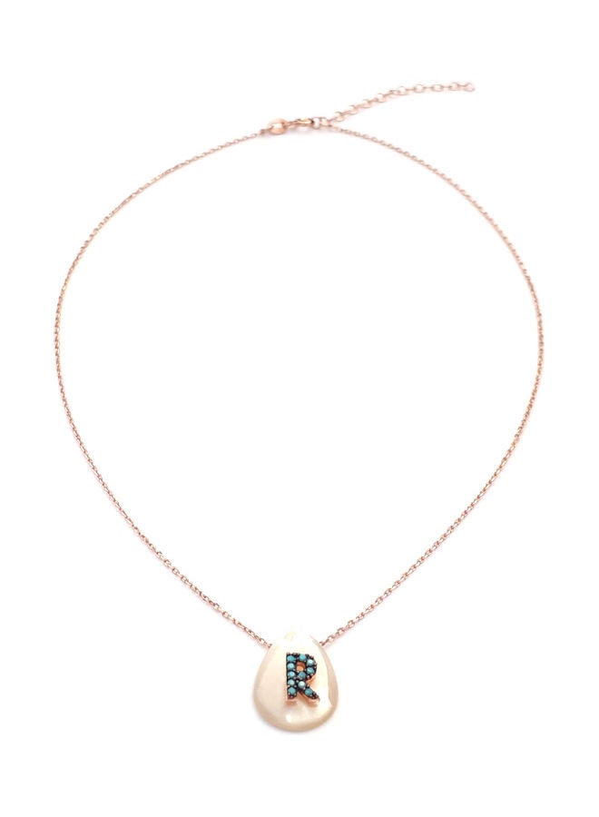 ألوان قلادة صنوع من الفضة عل شكل حرف "R" - Image 1