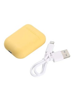 Generic InPods 12 Wireless Bluetooth Earphones With Charging Case Yellow  - Image 2