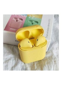 Generic InPods 12 Wireless Bluetooth Earphones With Charging Case Yellow  - Image 3