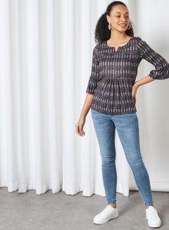 HERE&NOW Printed Blouse Brown  - Image 3