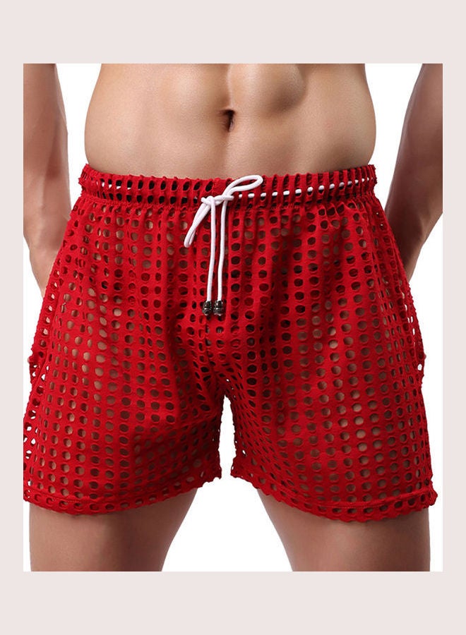 Drawstring Beach Shorts Red 