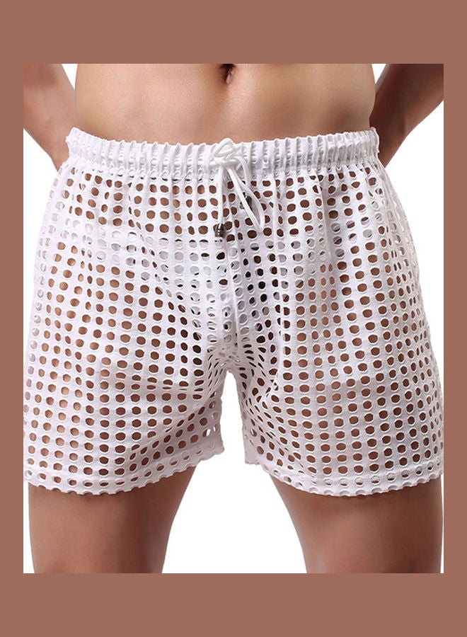 Drawstring Beach Shorts White 