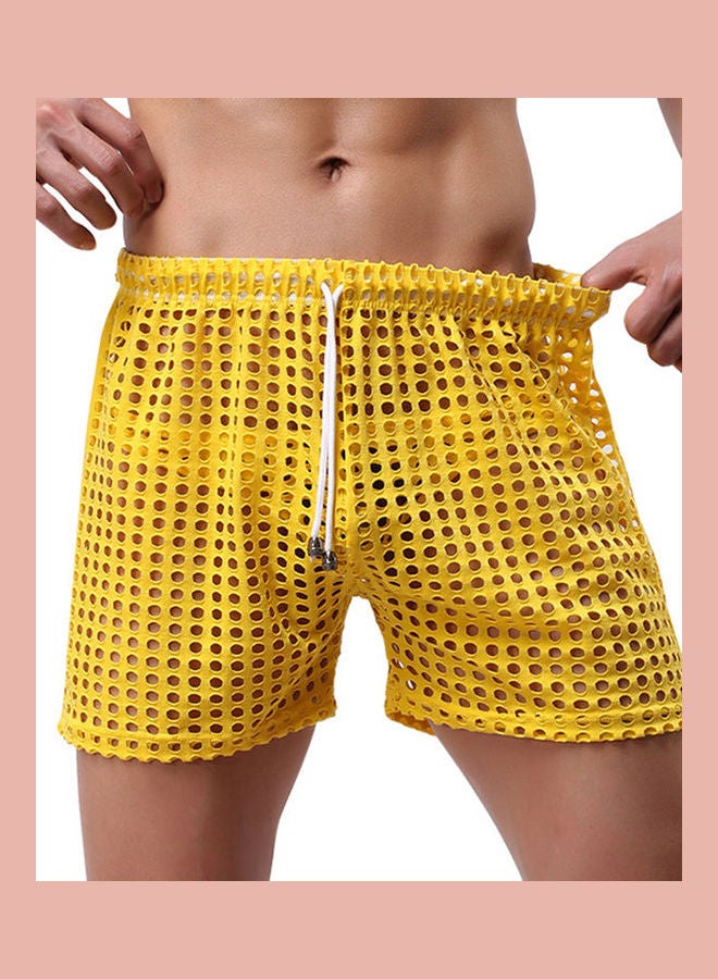 Drawstring Beach Shorts Yellow 