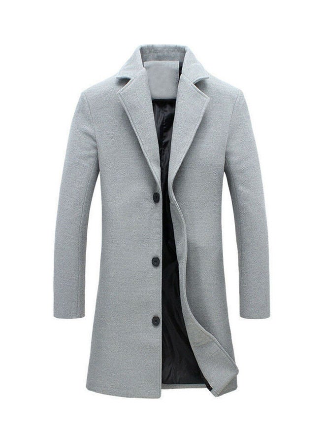 Generic - Winter Long Coat Light Grey - Image 1