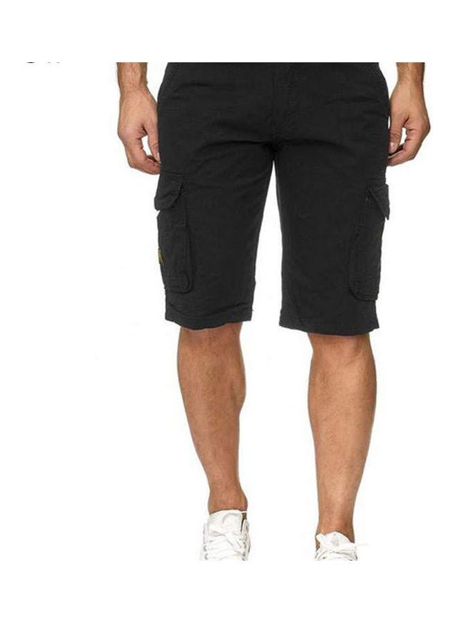 Multi-Pocket Cargo Shorts Black 