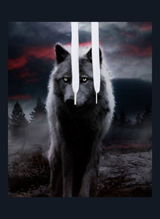 Generic - 3D Wolf Printed Hoodie Multicolour - Image 1