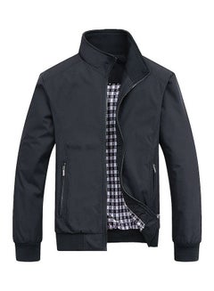 Generic Stand Collar Winter Jacket Black 