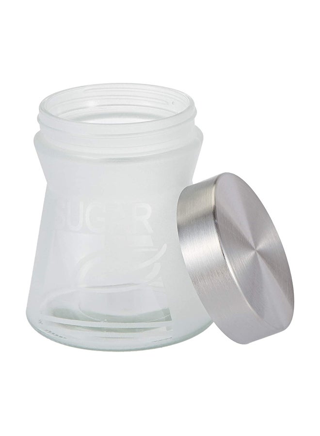 هارموني Table Top 3Pc Frosted Glass Cannister Clear  - Image 2