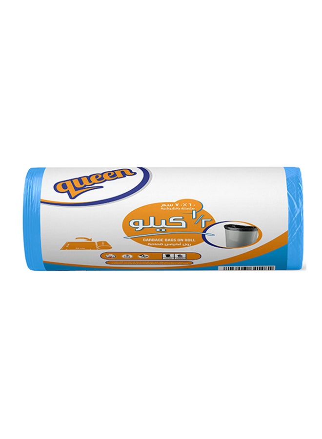 Queen Plastic Trash Bag Roll Blue 60x70cm 