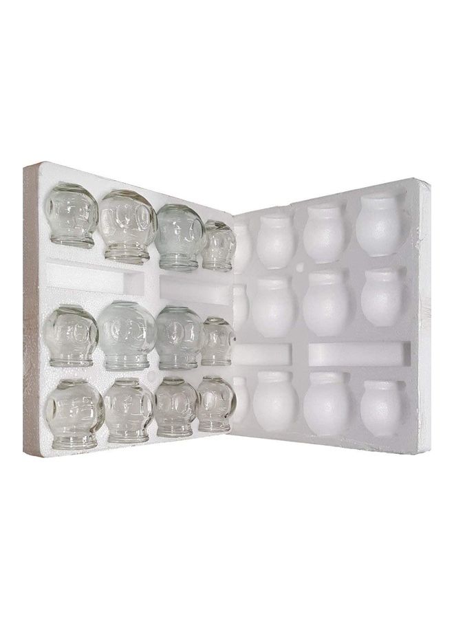 12-Piece Fire Glass Cupping Jars Set - Image 1