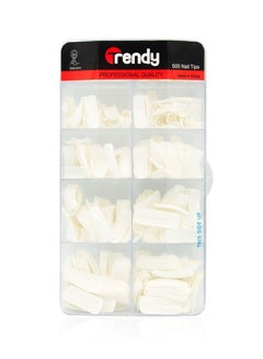 Trendy Fake Nail Tips Professional 500 pieces White  - Image 1