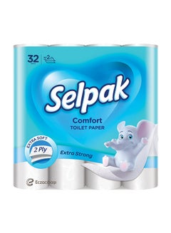 Selpak Comfort Toilet Paper 150 Sheets X 2Ply, 32 Rolls 