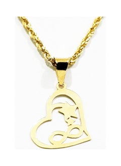 18 Karat Gold Heart Shaped Pendant Necklace