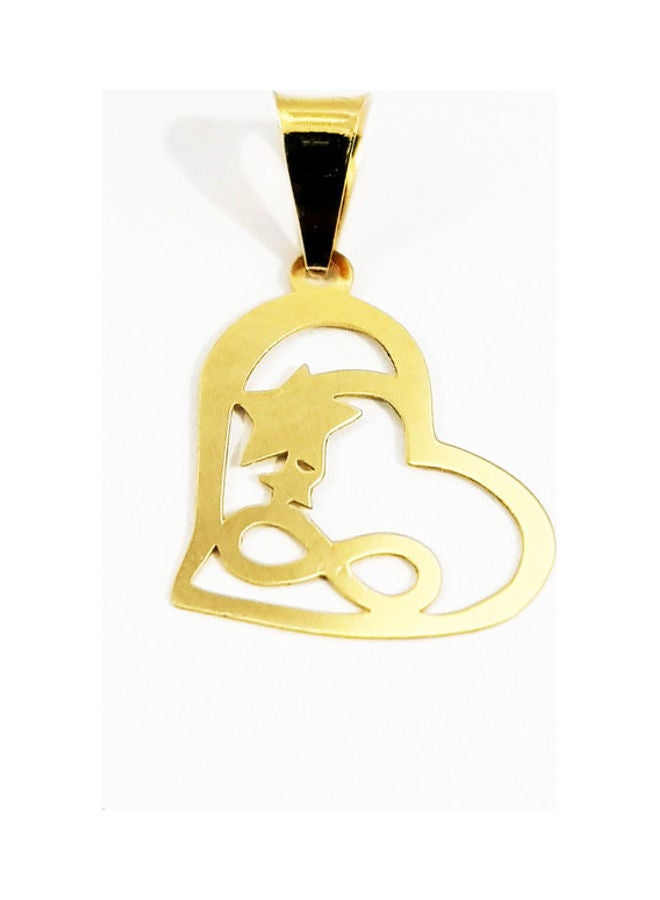 Generic - 18 Karat Gold Heart Shaped Pendant Necklace - Image 1