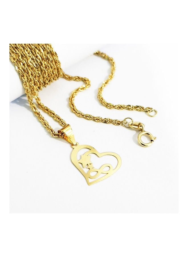 Generic - 18 Karat Gold Heart Shaped Pendant Necklace - Image 1