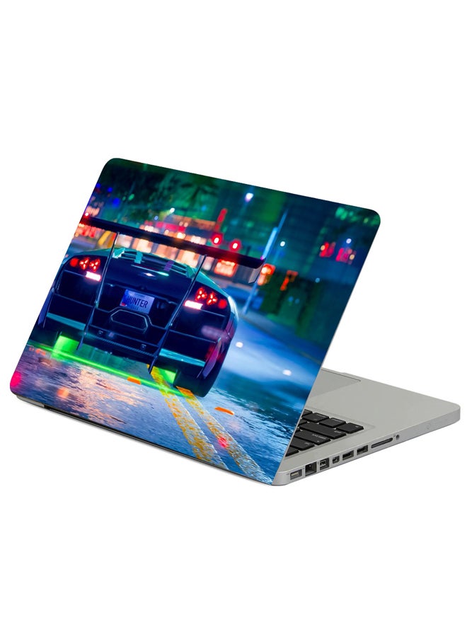 فاست برينت حافظة لابتوب بطبعة نيون لسيارة رياضية متعدد الألوان