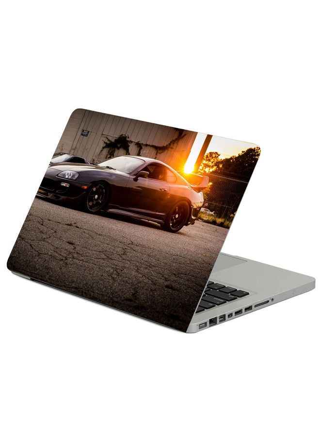 Toyota Supra Side View Printed Laptop Sleeve Multicolor