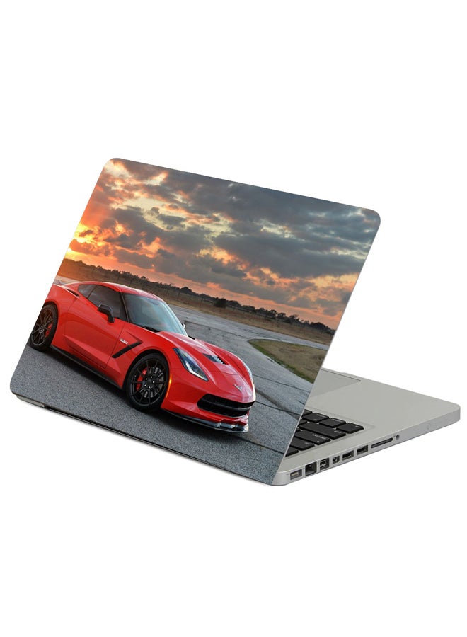 فاست برينت حافظة لابتوب بطبعة سيارة هينيسي كورفيت 2014 متعدد الألوان