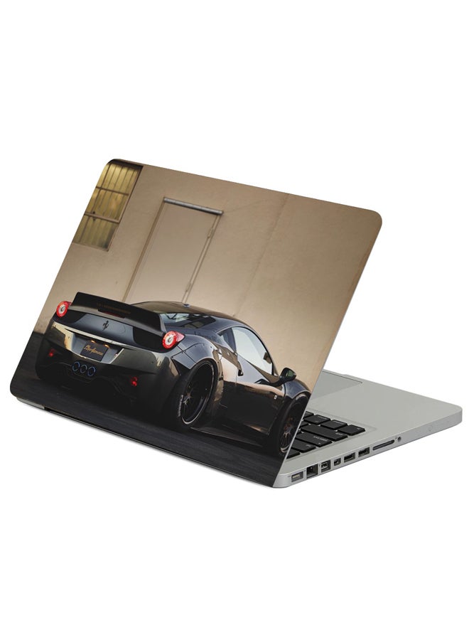 حافظة لابتوب بطبعة مشهد خلفي لسيارة فراري 458 متعدد الألوان