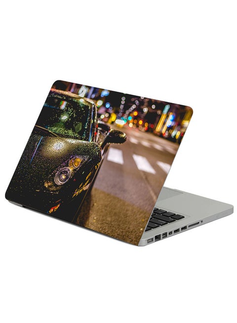 Auto Front View Rain Printed Laptop Sleeve Multicolor