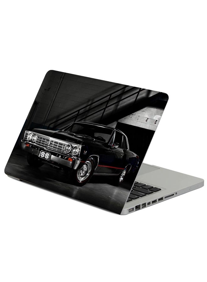 Fast Print Chevrolet Black Stylish Printed Laptop Sicker Multicolor