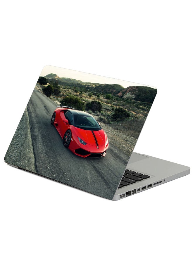 Fast Print Lamborghini Huracan Red Printed Laptop Sleeve Multicolor