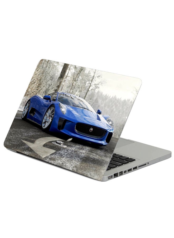 Fast Print Jaguar C-X75 Jaguar Sports Car Printed Laptop Sleeve Multicolor