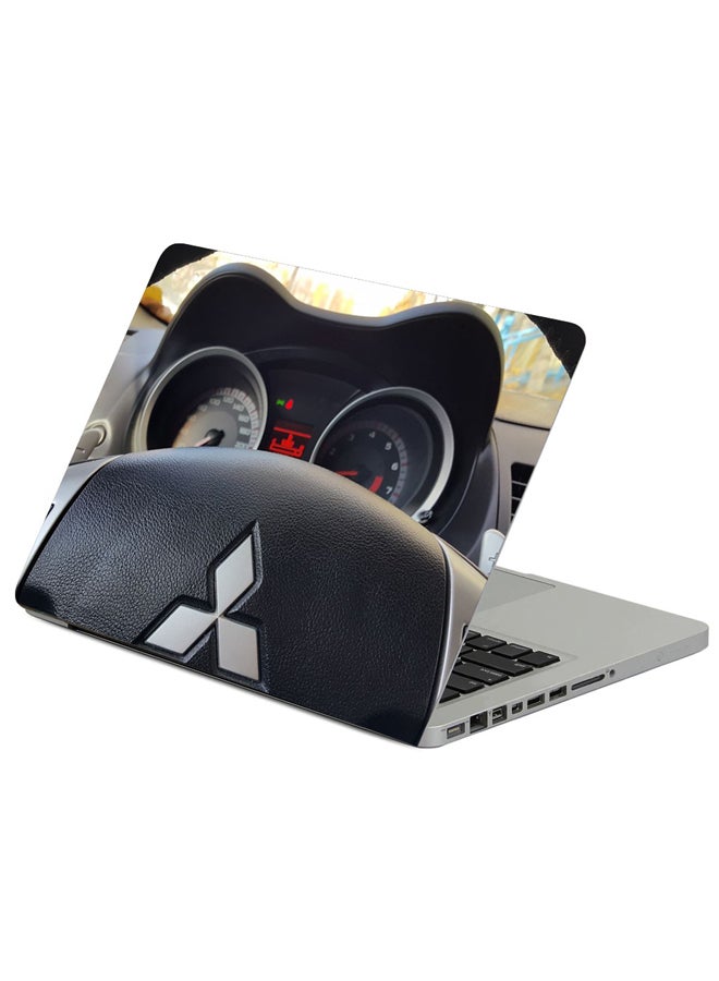 Fast Print Mitsubishi Wheel Logo Printed Laptop Sleeve Multicolor