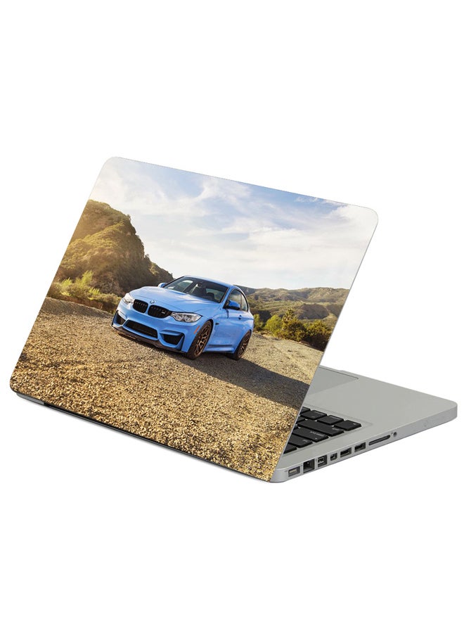 BMW M4 Side View Printed Laptop Sleeve Multicolor