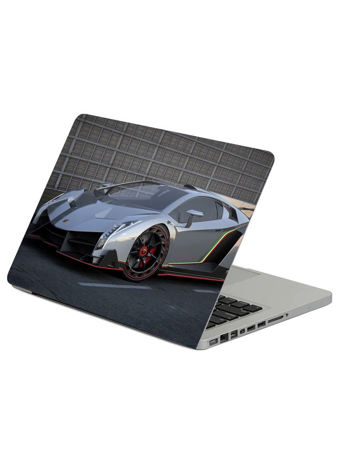 Fast Print Lamborghini Veneno Side View Supercar Printed Laptop Sticker Multicolor