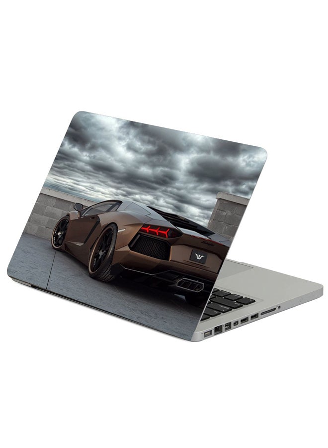 Fast Print Lamborghini Color City Printed Laptop Skin Cover Multicolor
