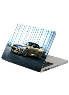 Nissan Skyline R34 Golden Printed Laptop Sleeve Multicolor