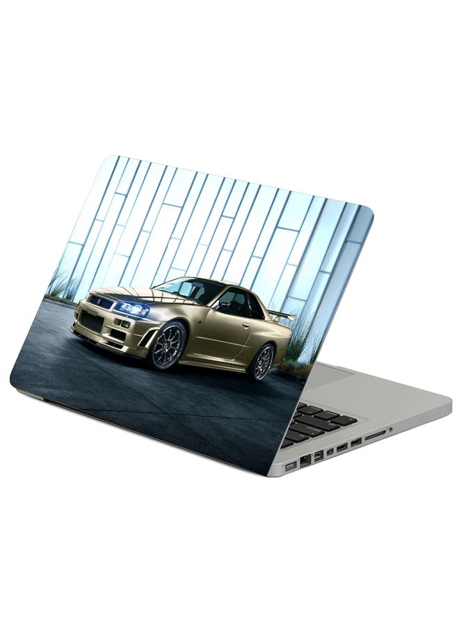 Fast Print - Nissan Skyline R34 Golden Printed Laptop Sleeve Multicolor - Image 1
