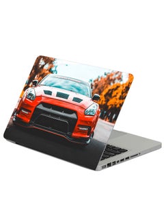 Auto Front View Red Printed Laptop Sleeve Multicolor