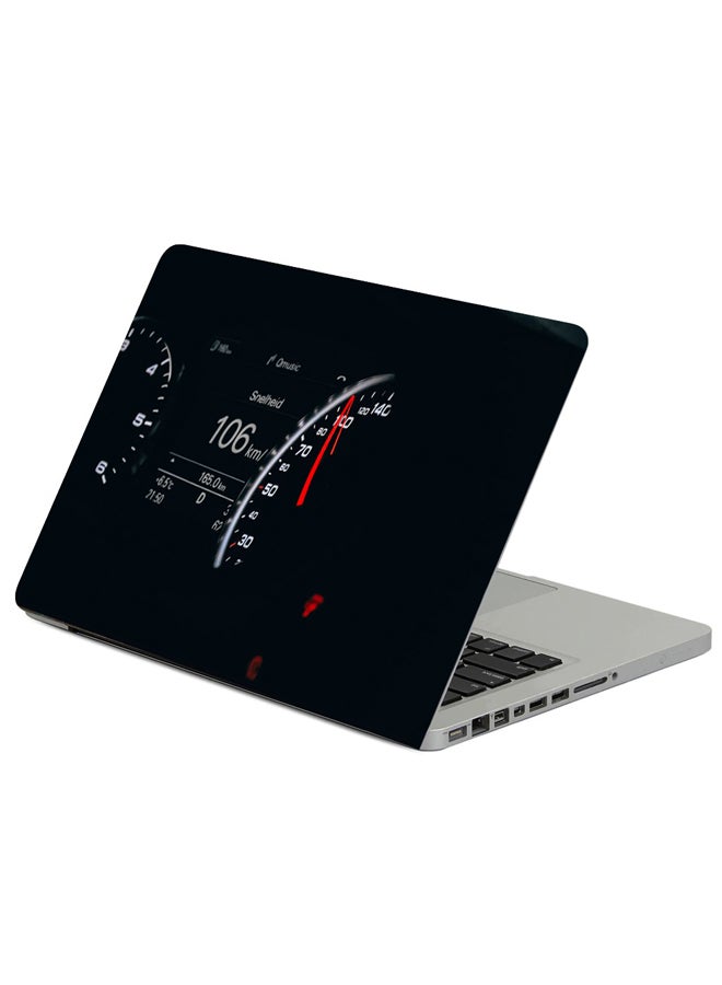 Fast Print Speedometer Speed Movement Printed Laptop Sleeve Multicolor